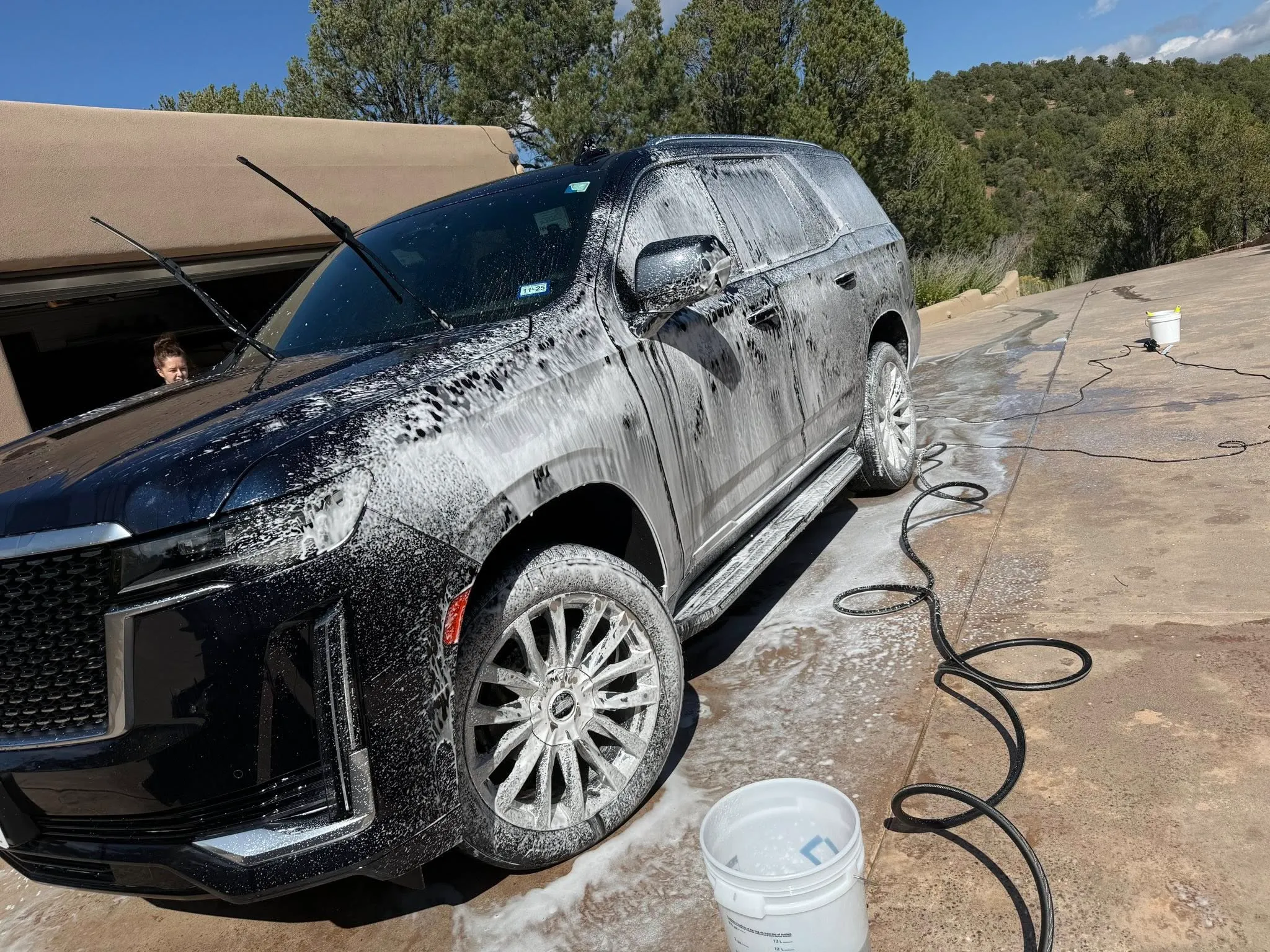 Cadillac exterior detailing result by Prestige Auto Spa NM