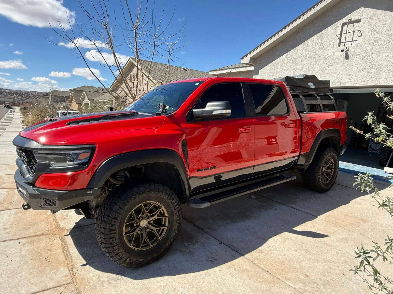 Red TRX truck detailing